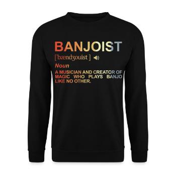 Banjoist Dictionary - Unisex Sweatshirt - black - Front - Alina (178cm) & Michal (187cm)