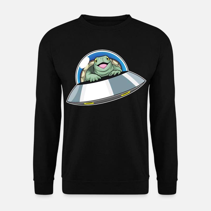 Schildkröte Raumschiff Weltraum - Unisex Pullover - Schwarz
