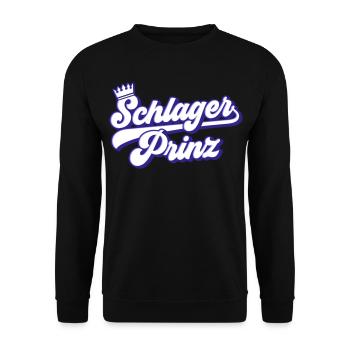 Schlager Prinz | Farben änderbar - Unisex Pullover - Schwarz - Vorne - Alina (178cm) & Michal (187cm)