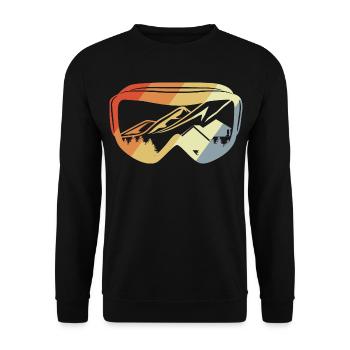 Vintage Snowboarding - Unisex Sweatshirt - black - Front - Alina (178cm) & Michal (187cm)
