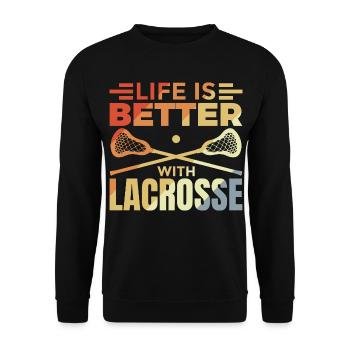 Slogan de la crosse vintage - Sweat-shirt Unisexe - noir - Devant - Alina (178cm) & Michal (187cm)