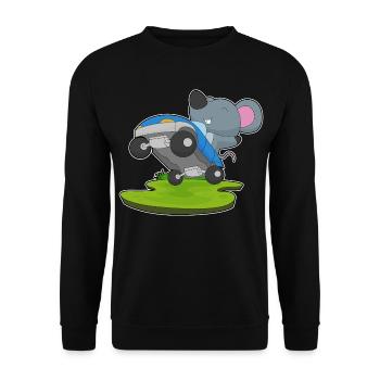 Mouse Auto - Unisex Sweatshirt - black - Front - Alina (178cm) & Michal (187cm)