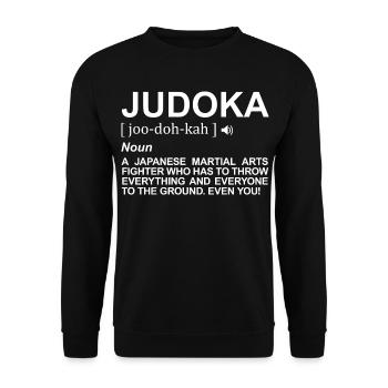 Judoka Meaning - Unisex Sweatshirt - black - Front - Alina (178cm) & Michal (187cm)