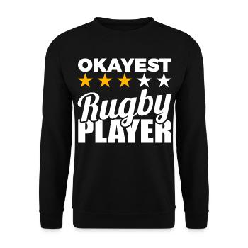 Funny rugby player - Unisex Sweatshirt - black - Front - Alina (178cm) & Michal (187cm)