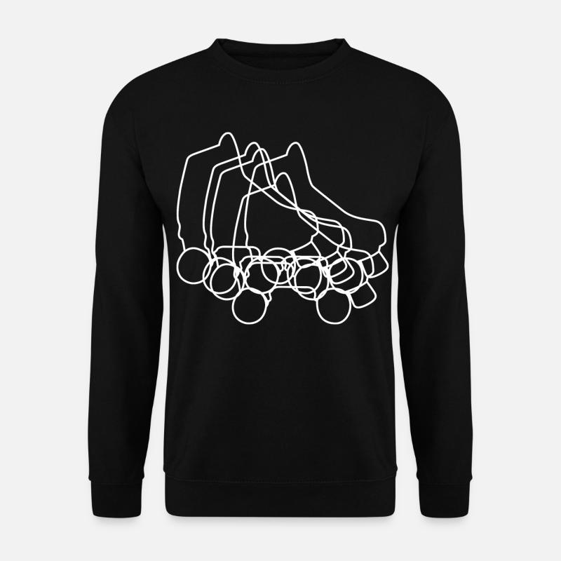 Roller Skates Drawing - Unisex Sweatshirt - black
