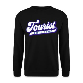 Full Time Tourist | Colors changeable - Unisex Sweatshirt - black - Front - Alina (178cm) & Michal (187cm)