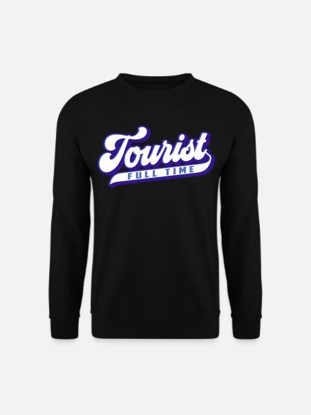 Full Time Tourist | Farben änderbar - Unisex Pullover - Schwarz