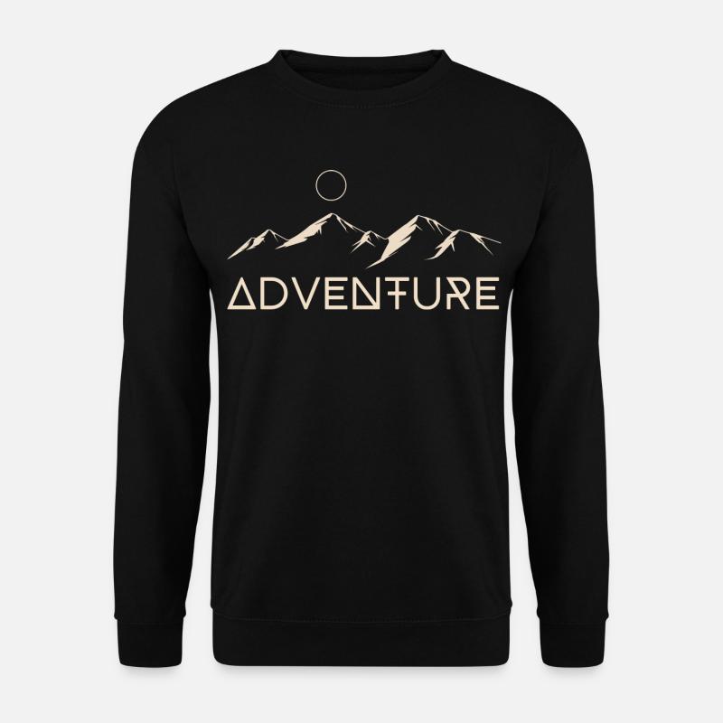 Abenteuer Berge Mond - Unisex Pullover - Schwarz