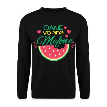 oane vo ana melon - one of a melon - Unisex Sweatshirt - black - Front - Alina (178cm) & Michal (187cm)