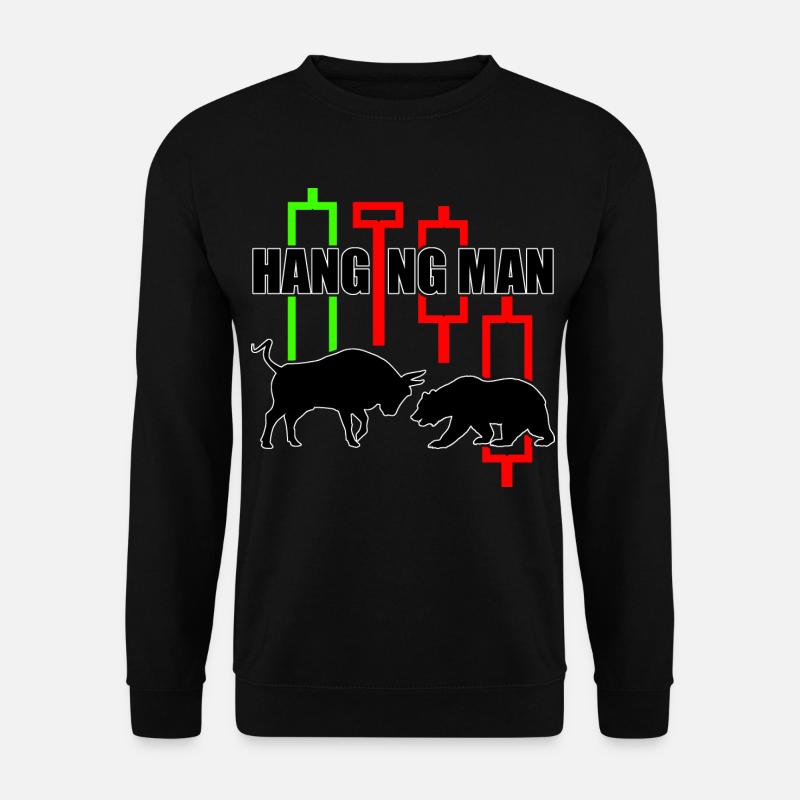 Trading Shirt Hanging Man R6Z - Unisex Pullover - Schwarz