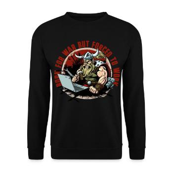 Administrateur viking avec lettrage - Sweat-shirt Unisexe - noir - Devant - Alina (178cm) & Michal (187cm)