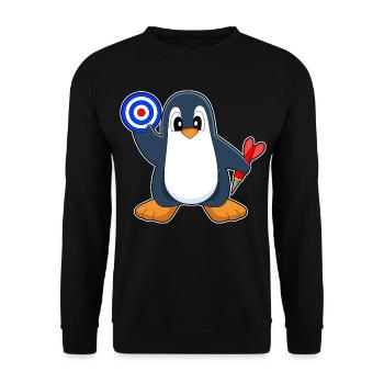 Cible de fléchettes Penguin Dart - Sweat-shirt Unisexe - noir - Devant - Alina (178cm) & Michal (187cm)