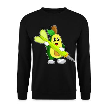 Avocado Dart Dartpfeil - Unisex Sweatshirt - black - Front - Alina (178cm) & Michal (187cm)