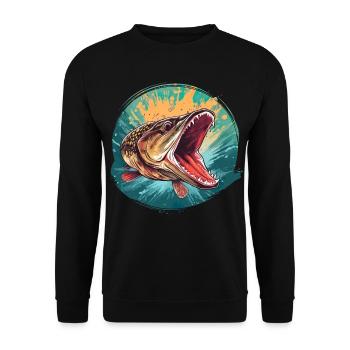 Pike - Unisex Sweatshirt - black - Front - Alina (178cm) & Michal (187cm)