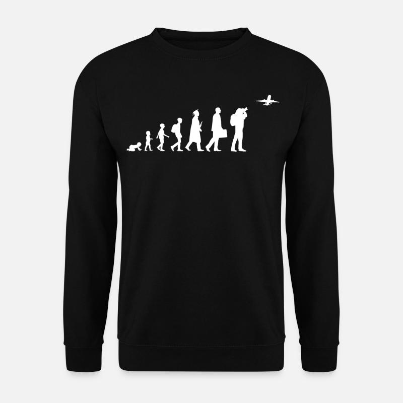 Evolution Airplane Enthusiast - Unisex Sweatshirt - black