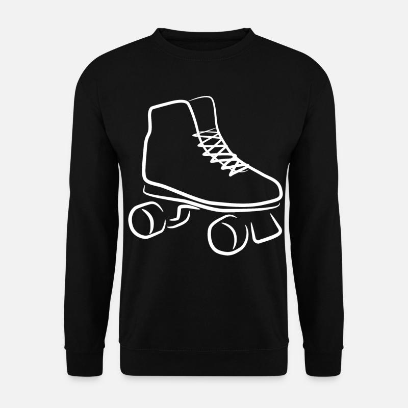 Roller Skates Drawing - Unisex Sweatshirt - black