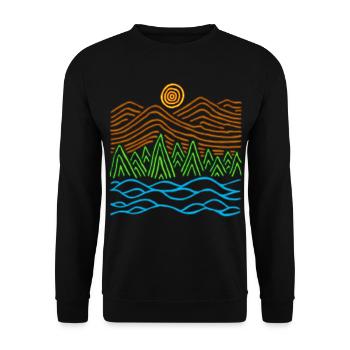 Strange landscape - Unisex Sweatshirt - black - Front - Alina (178cm) & Michal (187cm)