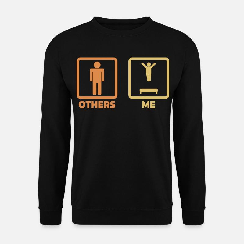 Trampolin Strichmännchen - Unisex Pullover - Schwarz