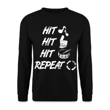 Snare Drums Saying - Unisex Sweatshirt - black - Front - Alina (178cm) & Michal (187cm)