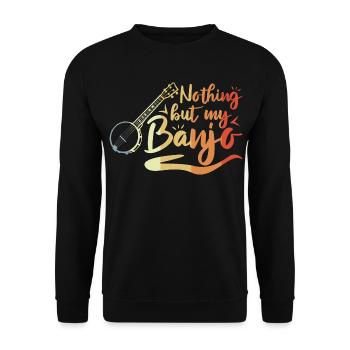 Drôle de joueur de banjo - Sweat-shirt Unisexe - noir - Devant - Alina (178cm) & Michal (187cm)