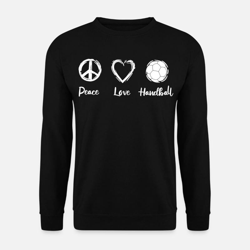 Peace Love Handball - Unisex Pullover - Schwarz