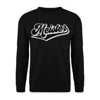 Meister | Farben änderbar - Unisex Pullover - Schwarz - Vorne - Alina (178cm) & Michal (187cm)