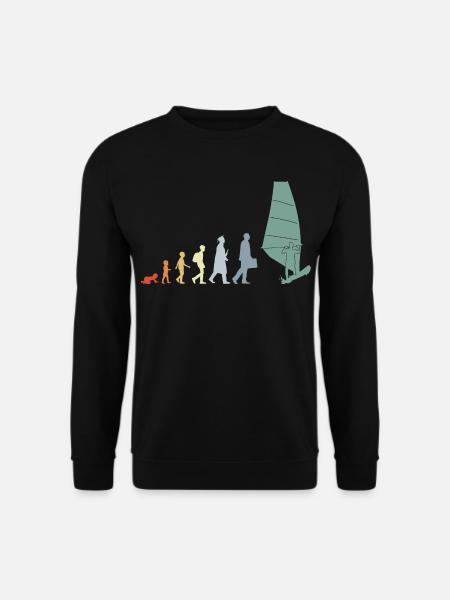 Vintage Windsurfer Evolution - Sweat-shirt Unisexe - noir