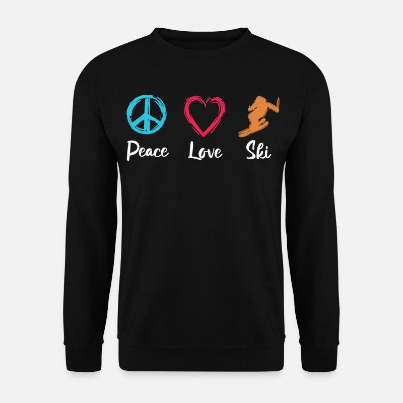 Peace Love Skiing - Unisex Sweatshirt - black