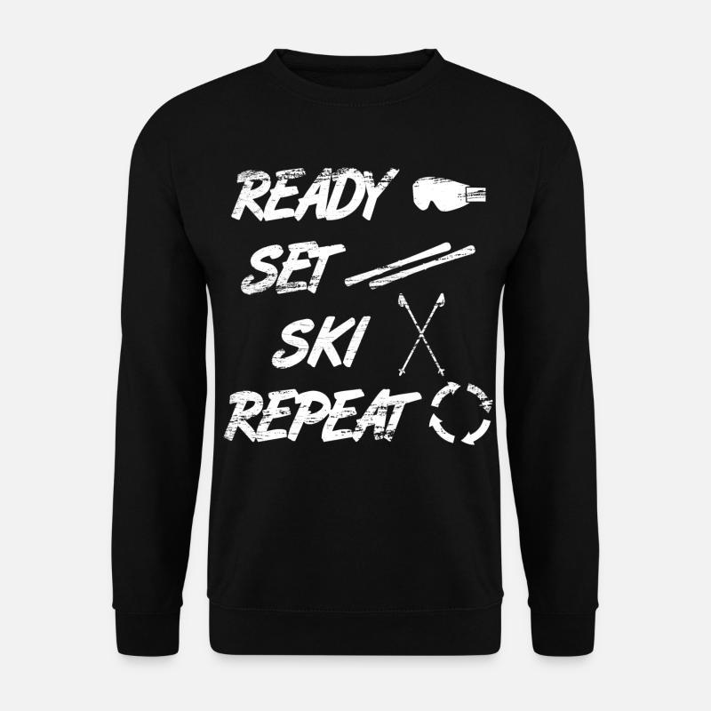 Spruch Skifahrer - Unisex Pullover - Schwarz