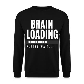 Chargement du cerveau Veuillez patienter - Sweat-shirt Unisexe - noir - Devant - Alina (178cm) & Michal (187cm)