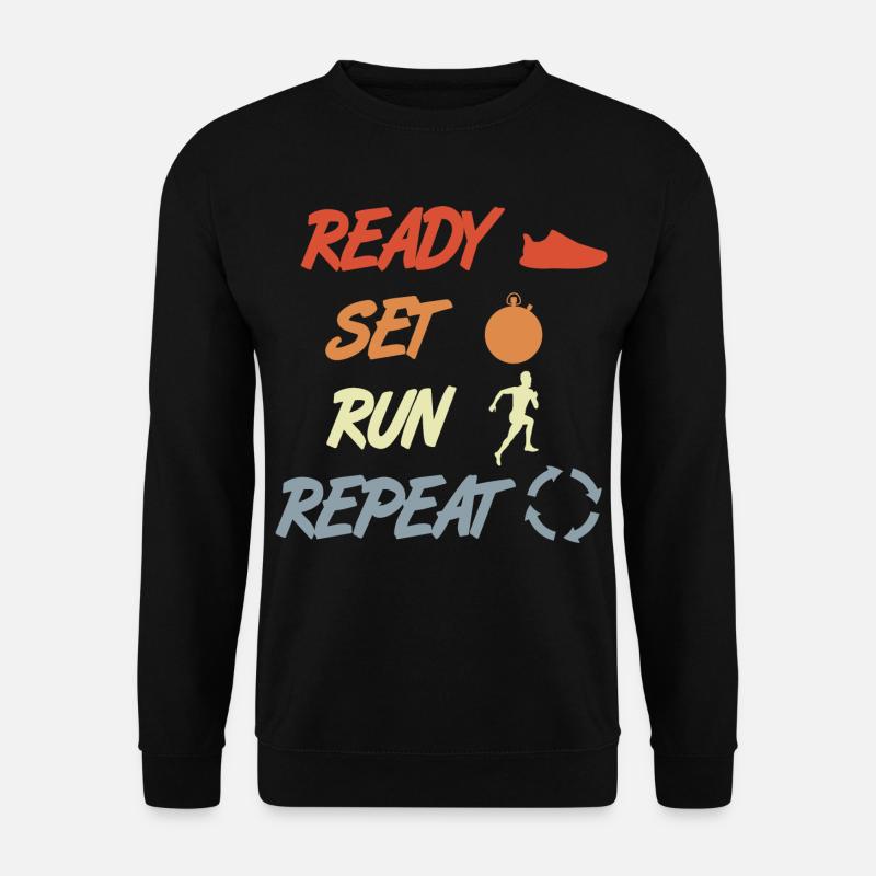 Attention: Finished, run, repeat - Unisex Sweatshirt - black