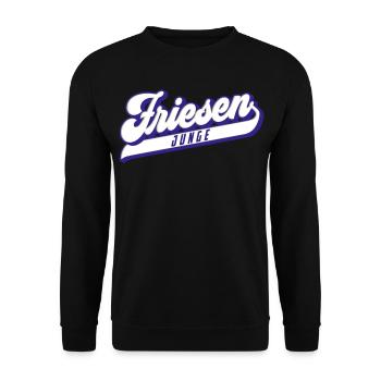 Friesen Junge | Farben änderbar - Unisex Pullover - Schwarz - Vorne - Alina (178cm) & Michal (187cm)