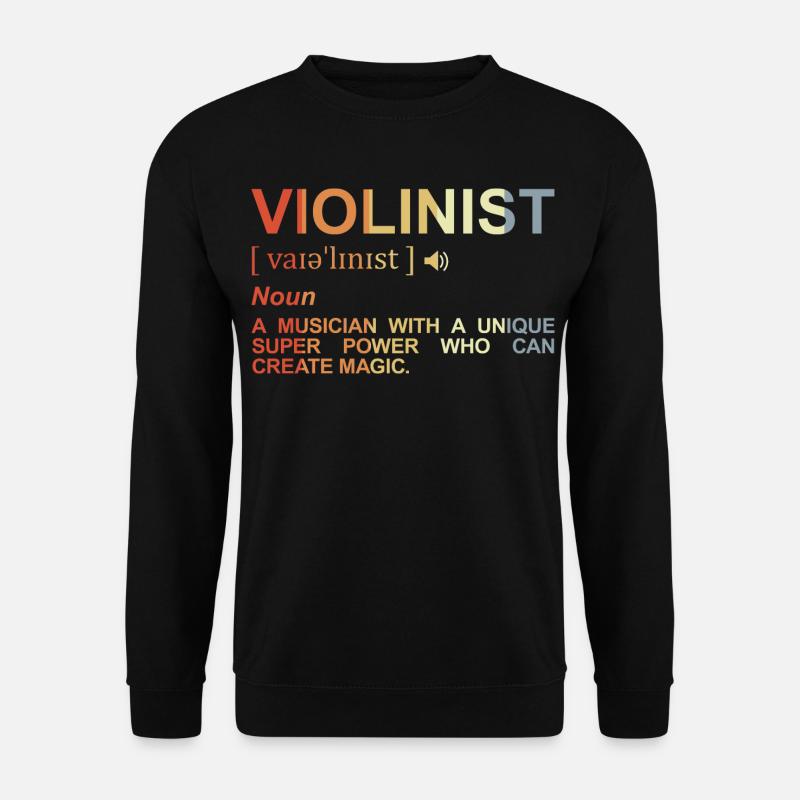 Violinist Bedeutung - Unisex Pullover - Schwarz