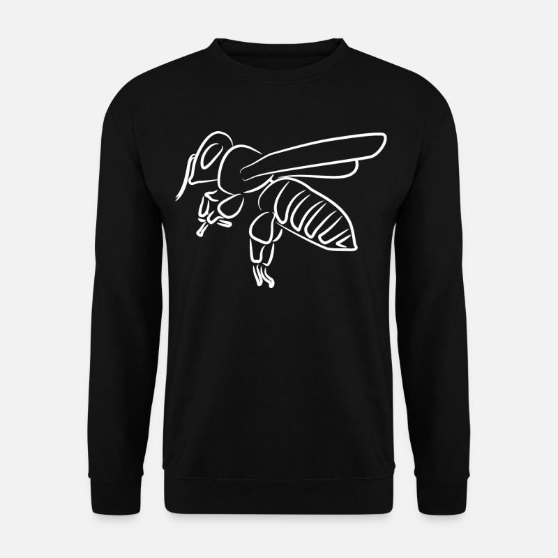 Honey Bee Drawing - Unisex Sweatshirt - black
