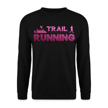 Trail Running Eagle Mountains Forest Shoes Profile pink - Unisex Sweatshirt - black - Front - Alina (178cm) & Michal (187cm)