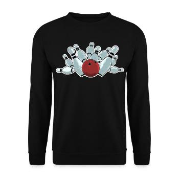 Bowling Strike - Unisex Sweatshirt - black - Front - Alina (178cm) & Michal (187cm)