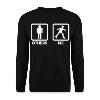 Figurine de bâton de patineur à roulettes - Sweat-shirt Unisexe - noir - Devant - Alina (178cm) & Michal (187cm)