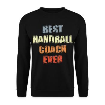 Drôle d’entraîneur de handball - Sweat-shirt Unisexe - noir - Devant - Alina (178cm) & Michal (187cm)
