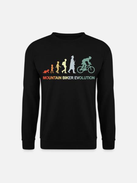 Mountainbiker Evolution - Unisex Pullover - Schwarz