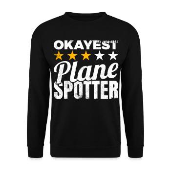 Durchschnittlicher Planespotter - Unisex Pullover - Schwarz - Vorne - Alina (178cm) & Michal (187cm)