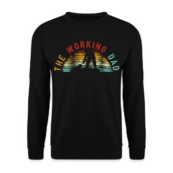 Der Working Dad-Jahrgang - Unisex Pullover - Schwarz - Vorne - Alina (178cm) & Michal (187cm)