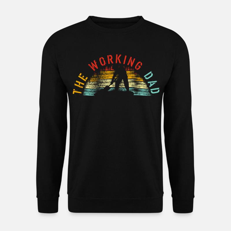 Der Working Dad-Jahrgang - Unisex Pullover - Schwarz