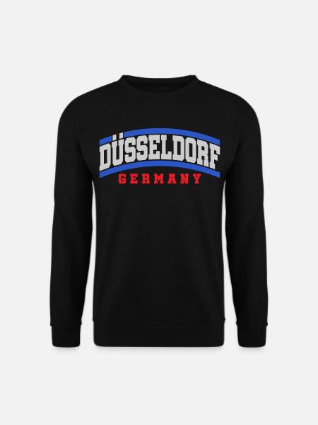 Düsseldorf Stadt Text Schrift | Farben änderbar - Unisex Pullover - Schwarz