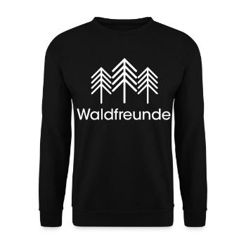 Waldfreunde Bäume Symbol Logo icon Gemeinschaft - Unisex Pullover - Schwarz - Vorne - Alina (178cm) & Michal (187cm)