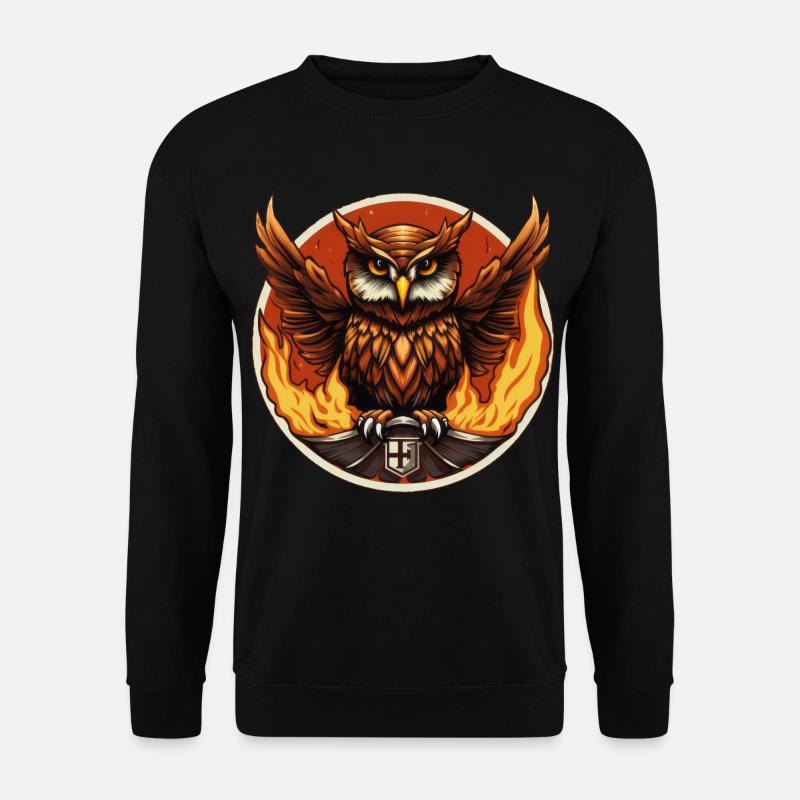 Die Feuerwächter Eule - Unisex Pullover - Schwarz