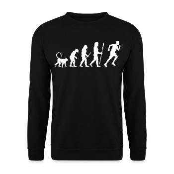 Jogger Evolution - Unisex Sweatshirt - black - Front - Alina (178cm) & Michal (187cm)