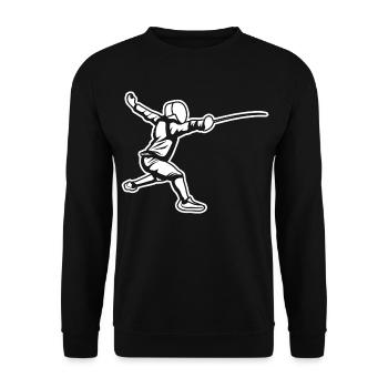 Fencing Drawing - Unisex Sweatshirt - black - Front - Alina (178cm) & Michal (187cm)