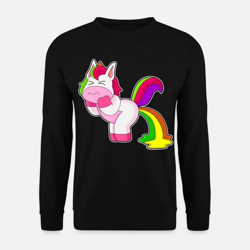 Einhorn Regenbogen - Unisex Pullover - Schwarz
