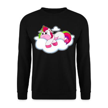 Unicorn Clouds - Unisex Sweatshirt - black - Front - Alina (178cm) & Michal (187cm)