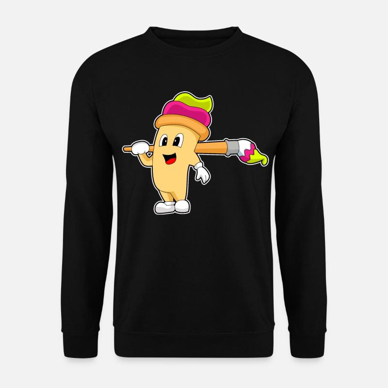 Eisbecher Malen Pinsel - Unisex Pullover - Schwarz